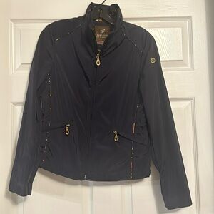 Piero Guidi navy blue nylon windbreaker style jacket Sz small